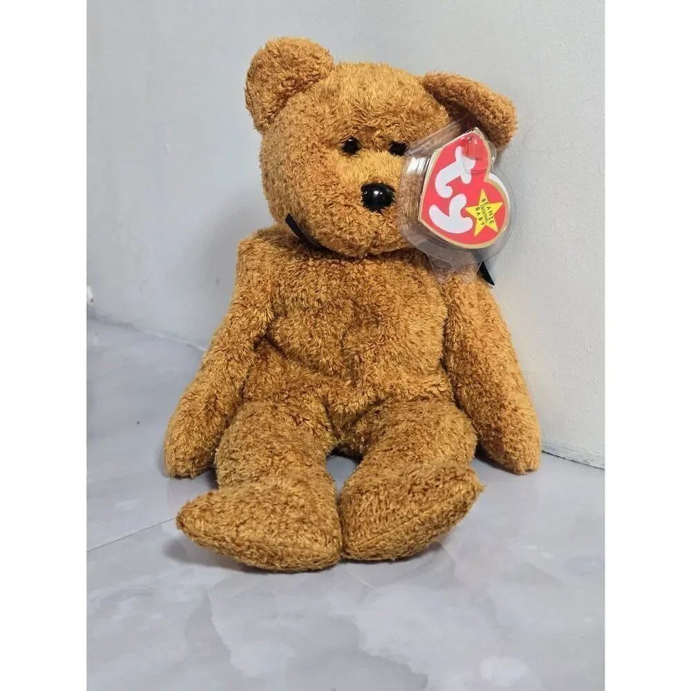 Ty Beanie Baby 9" FUZZ Bear DOB: July 23, 1998
